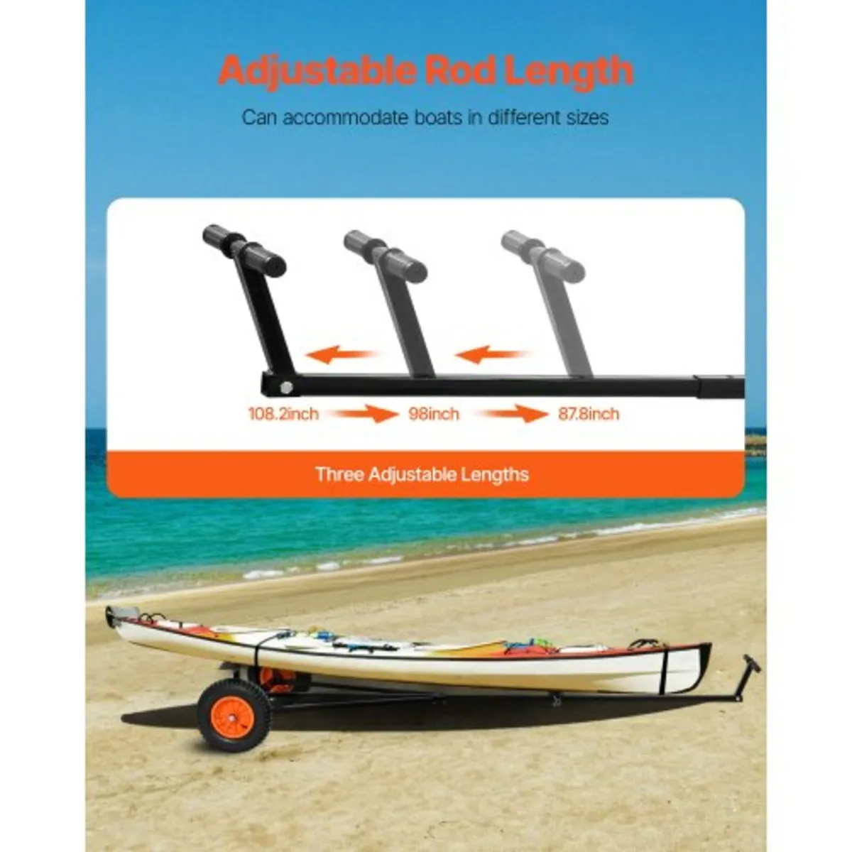 Boat Trailer Dolly, 420lbs Load Capacity, Carbon S - Image 3