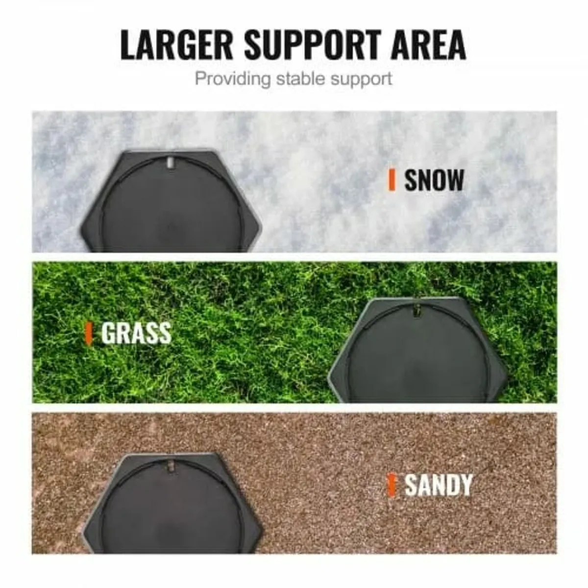 RV Leveling Pads, 9 Inch Round Landing Feet, Perma - Image 2