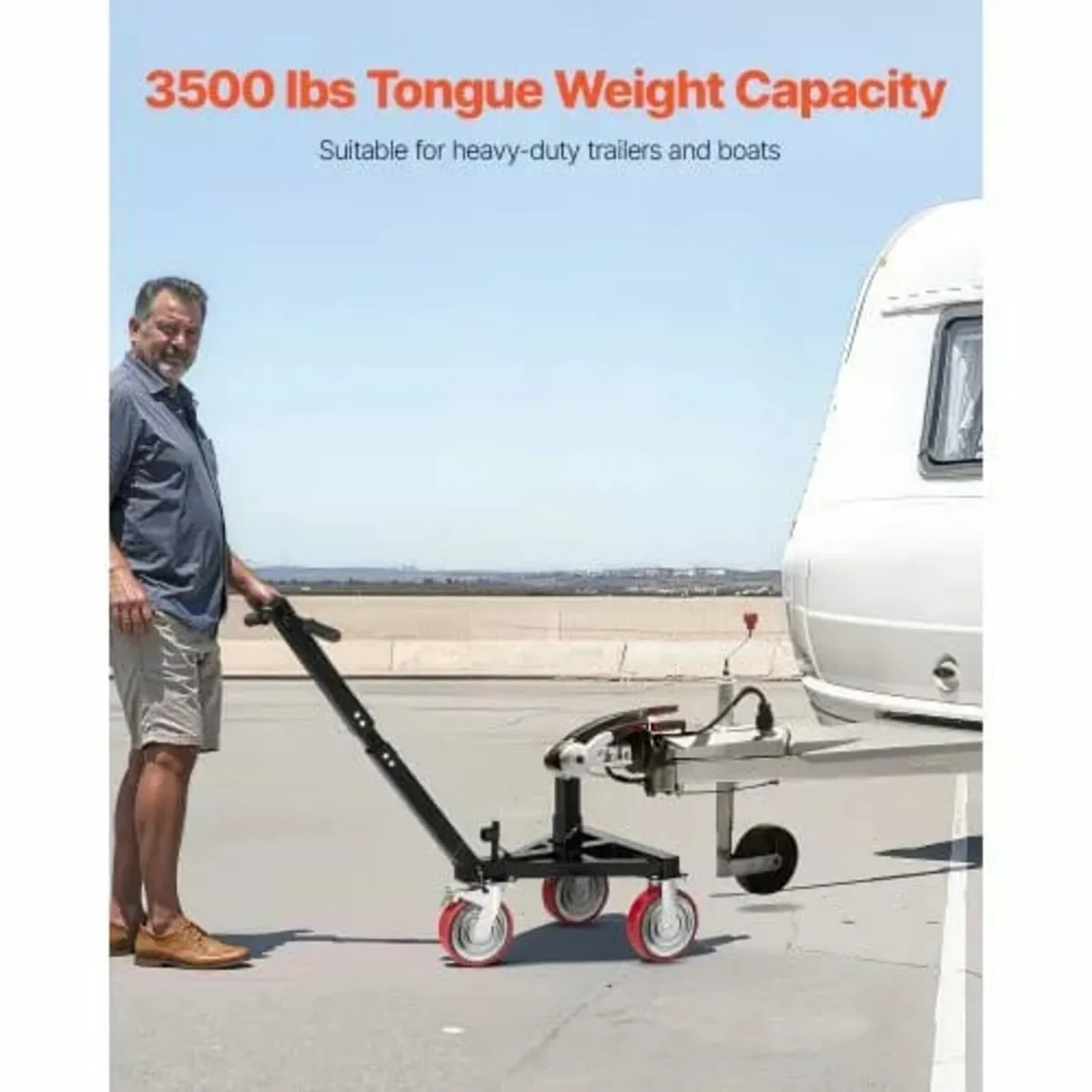 Trailer Dolly, 3500lbs Tongue Weight Capacity, 18 - Image 3