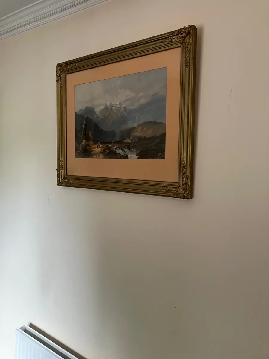 Framed landscape painting x 2 - Image 3