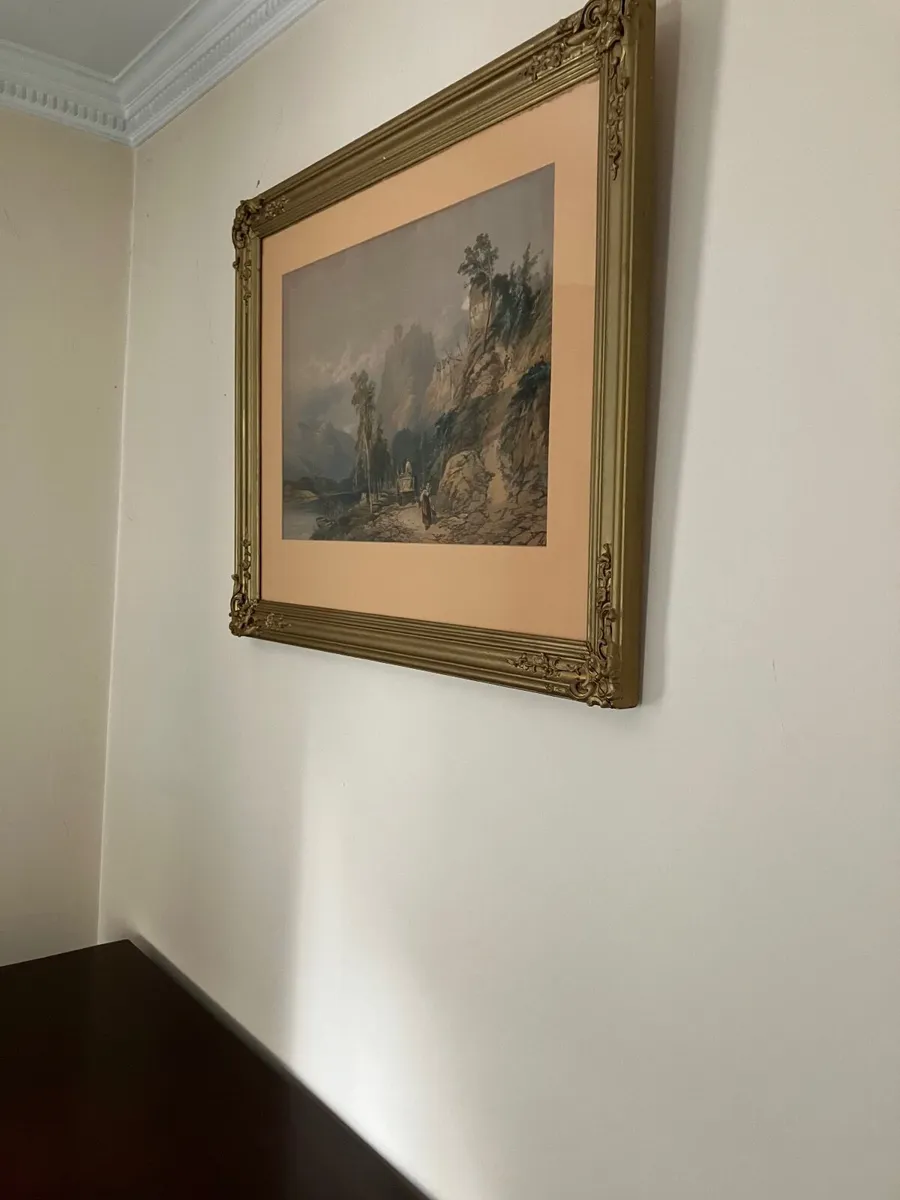 Framed landscape painting x 2 - Image 4