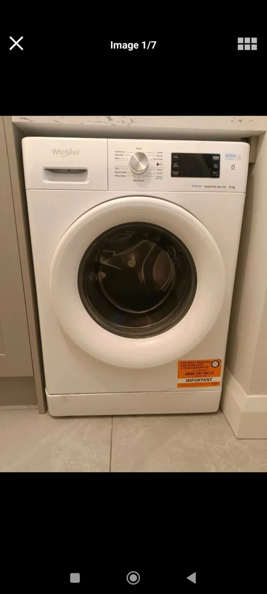 Whirlpool 9kg Washing Machine - Image 1