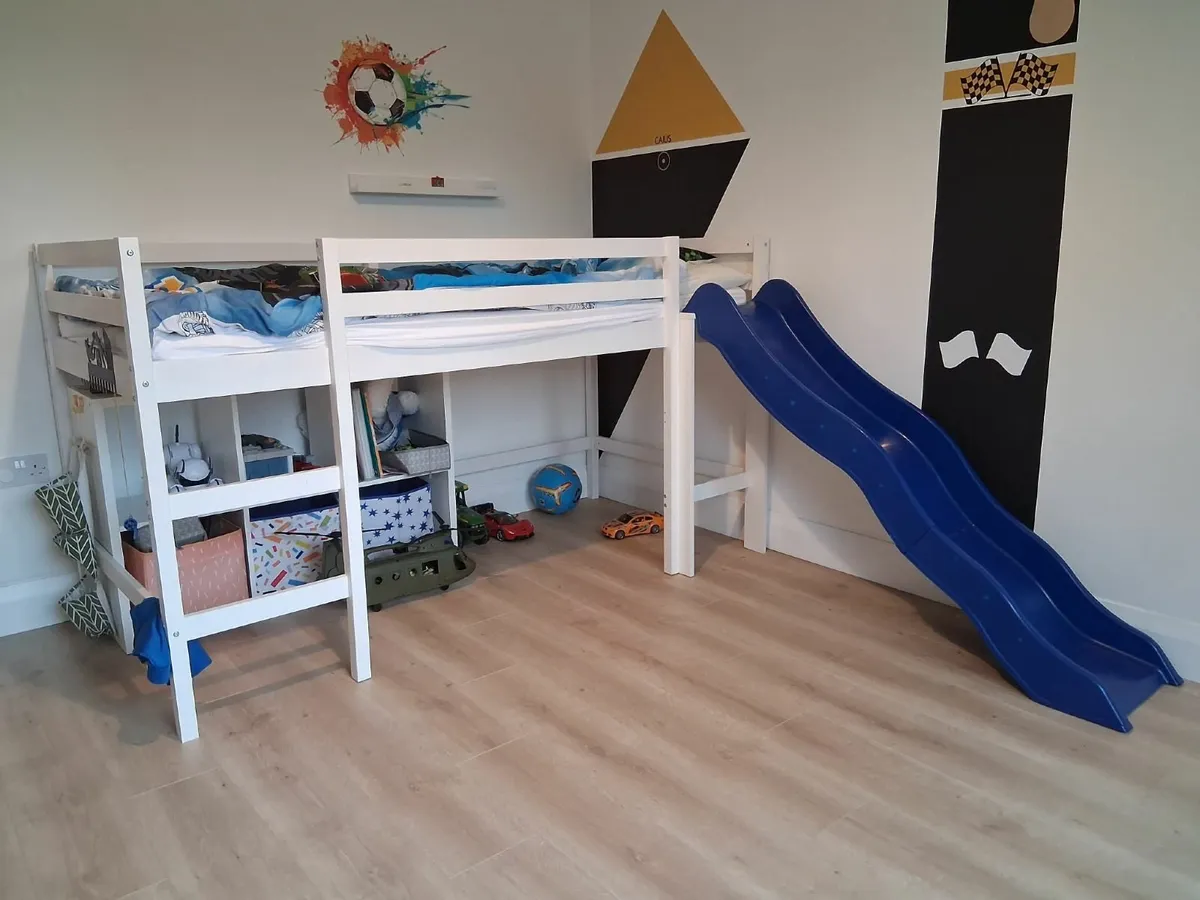 Loft bed with slide - Image 1