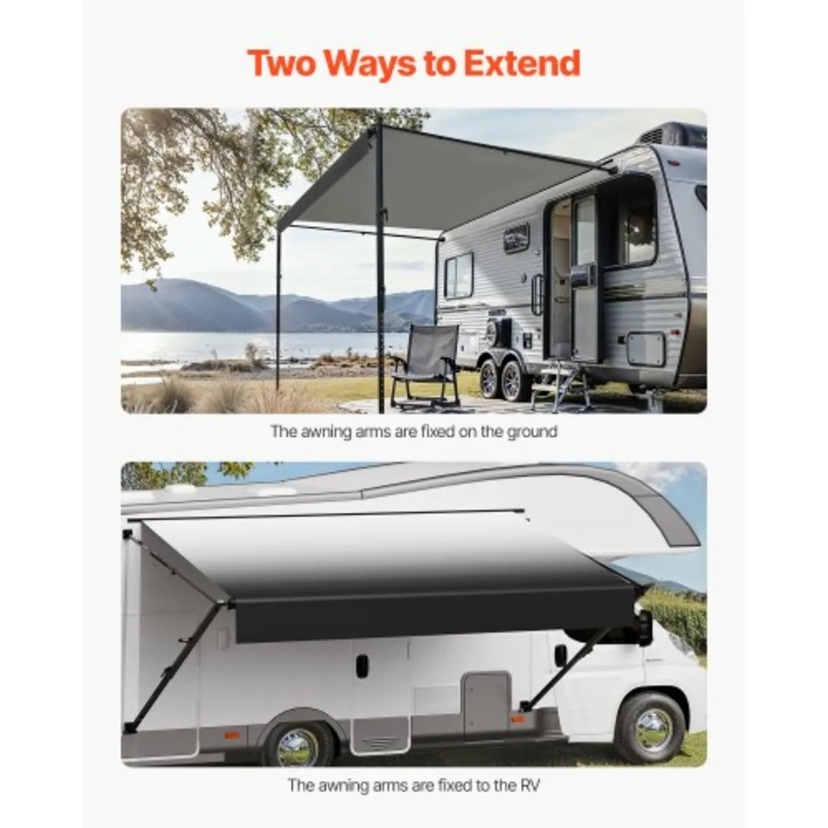 Manual RV Awning Complete Kit, 16' Retractable Awn - Image 3