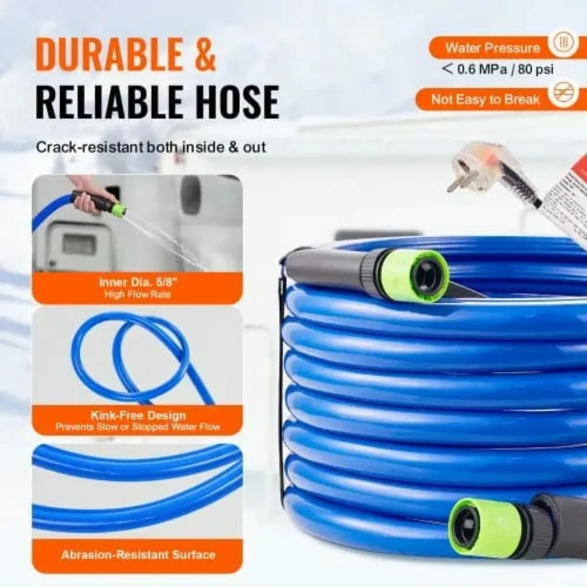 25ft Heated Water Hose for RV, Heated Drinking Wat - Image 4