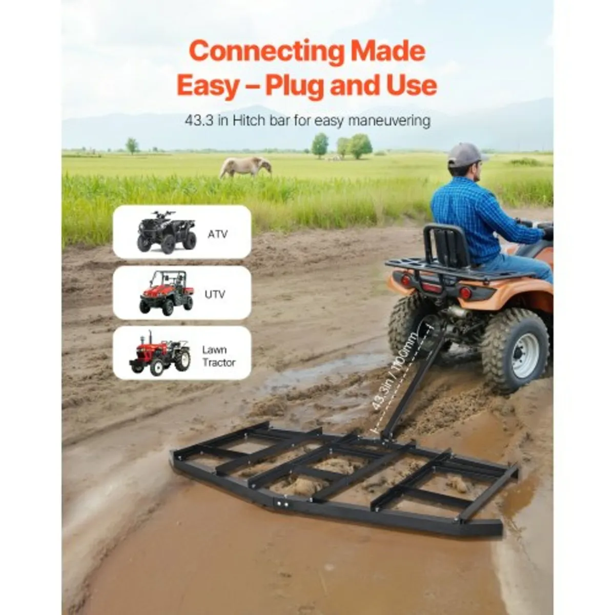 Drag Harrow, 84" Width Tow Behind Drag Harrow, Q23 - Image 3