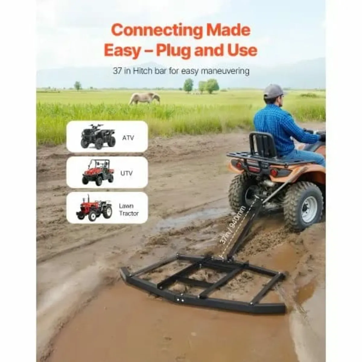Drag Harrow, 66" Width Tow Behind Drag Harrow, Q23 - Image 2