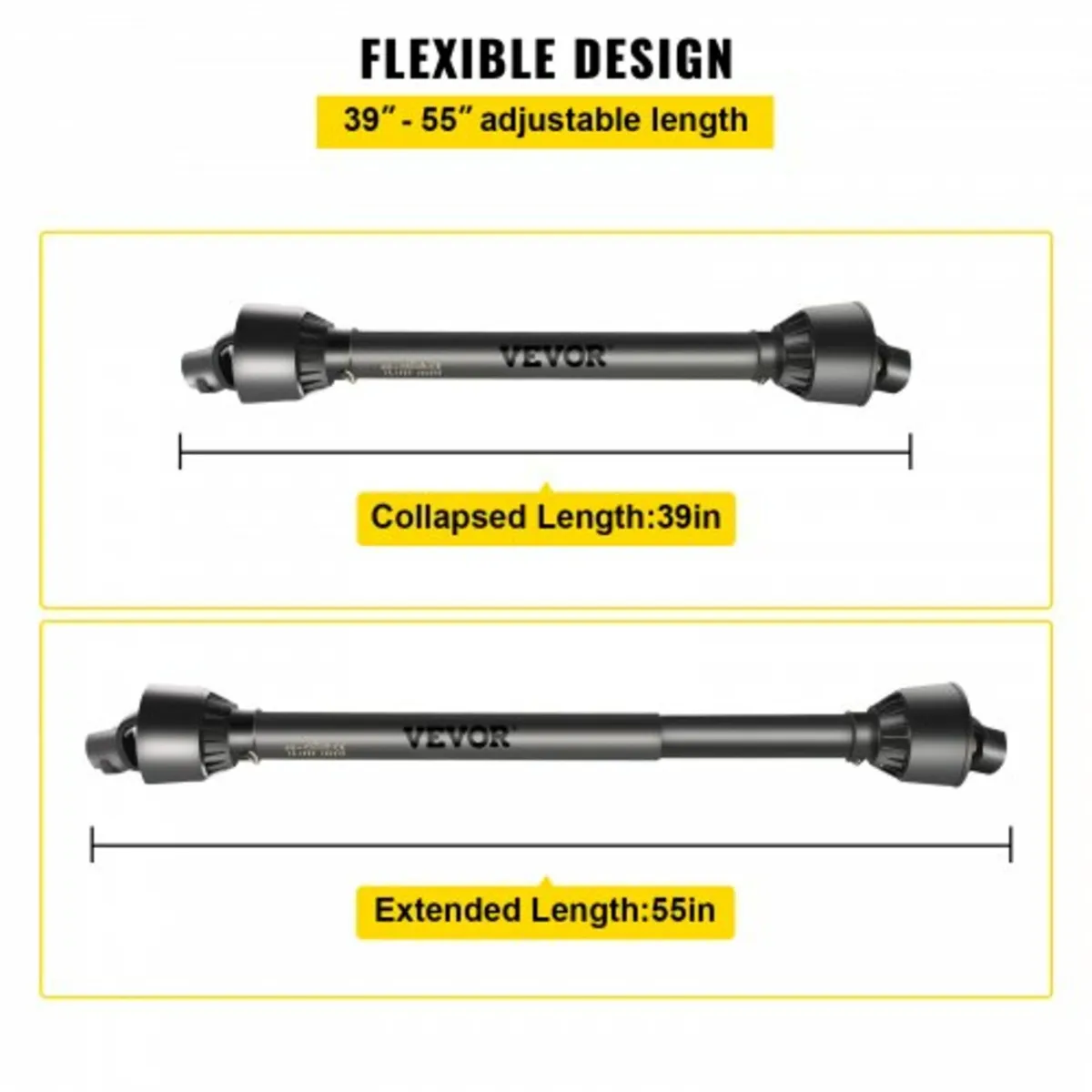 PTO Shaft, 1-3/8” PTO Drive Shaft, 6 Spline End Ro - Image 3