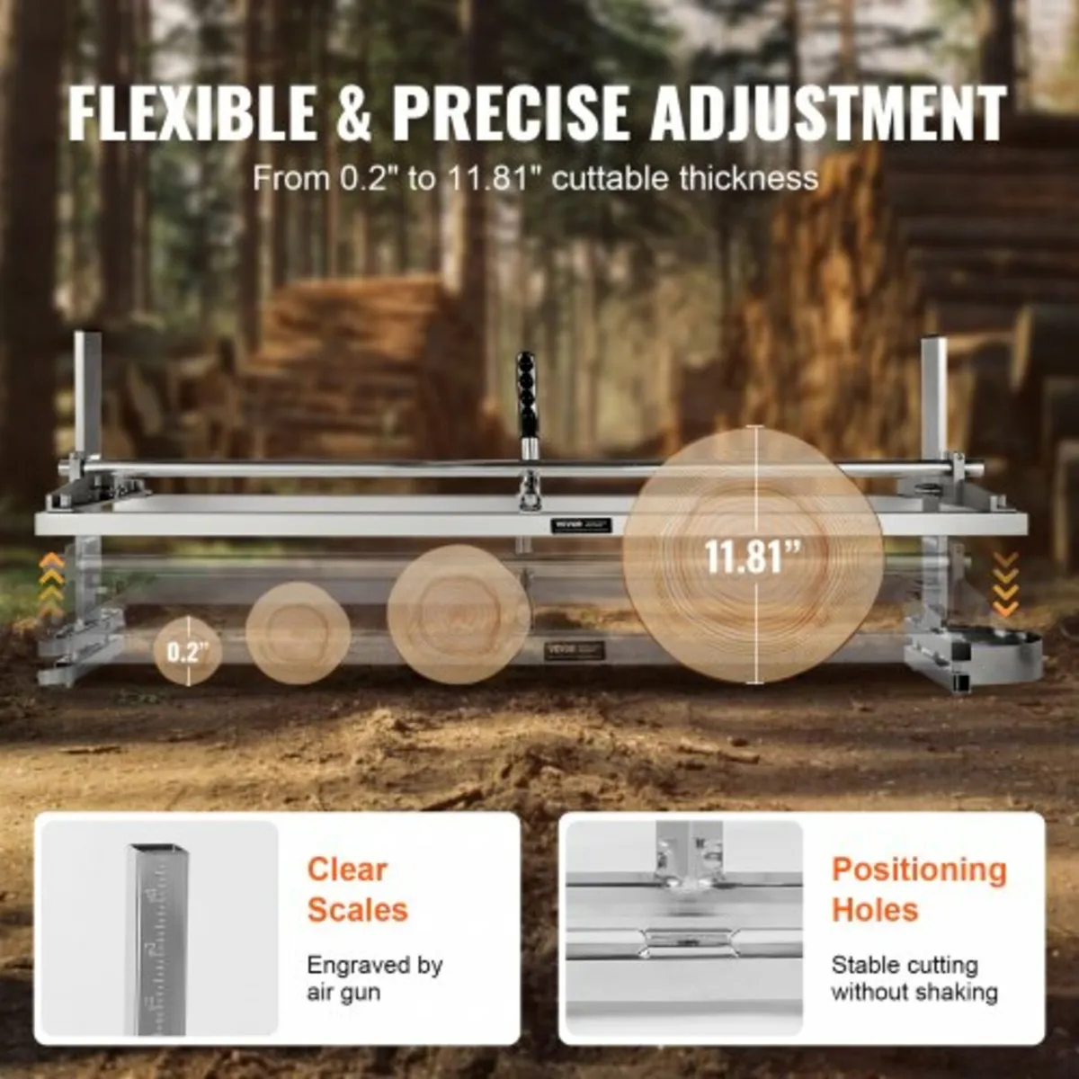 Chainsaw Mill, Portable Sawmill 36 cm-122 cm Guide - Image 3