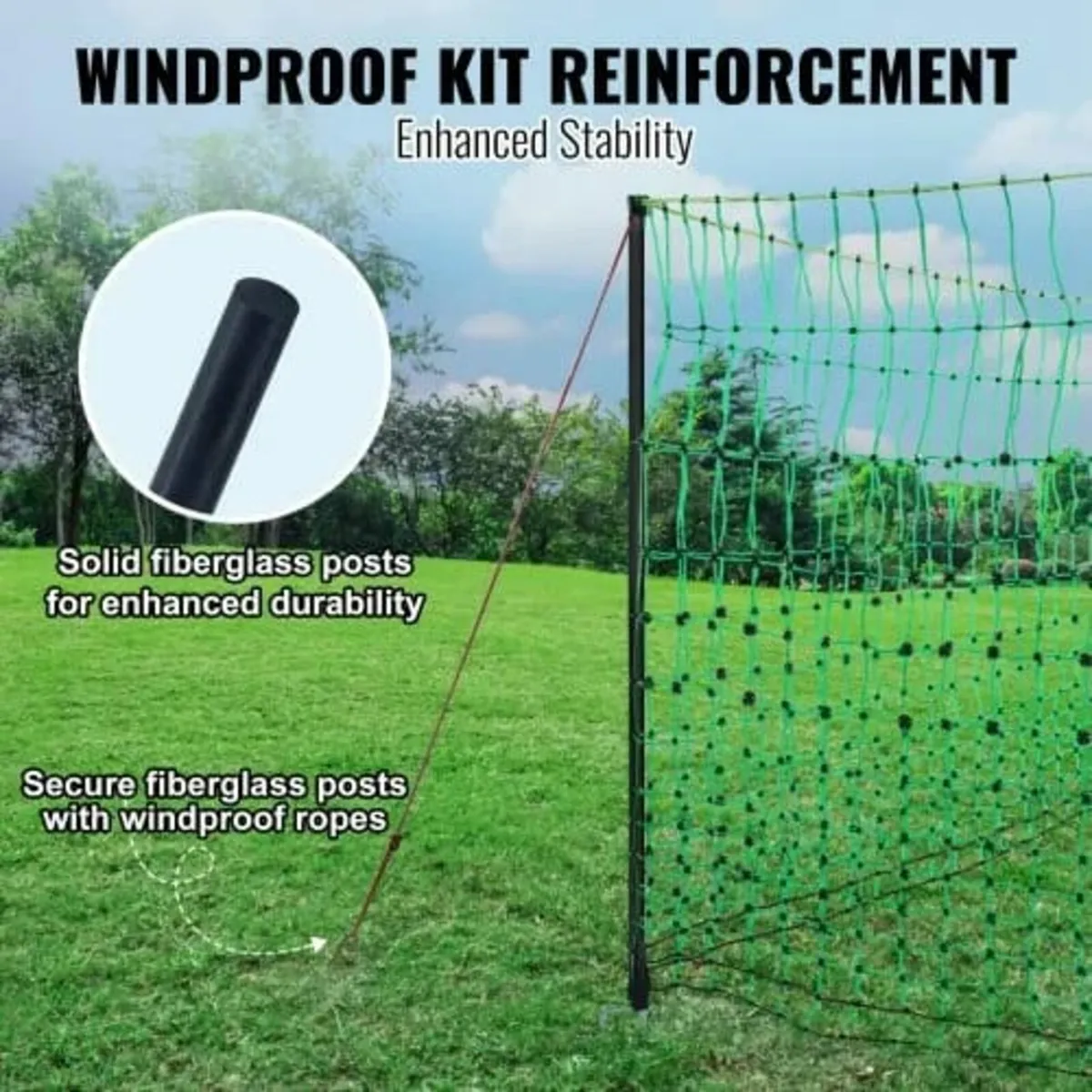 Electric Fence Netting, 48" H x 168' L, PE Net Fen - Image 2