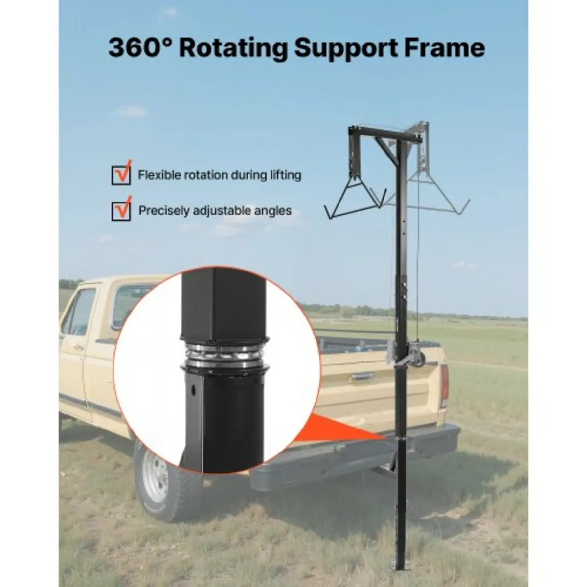 Truck Hitch Game Hoist, 500 lbs Load Capacity, Hun - Image 2