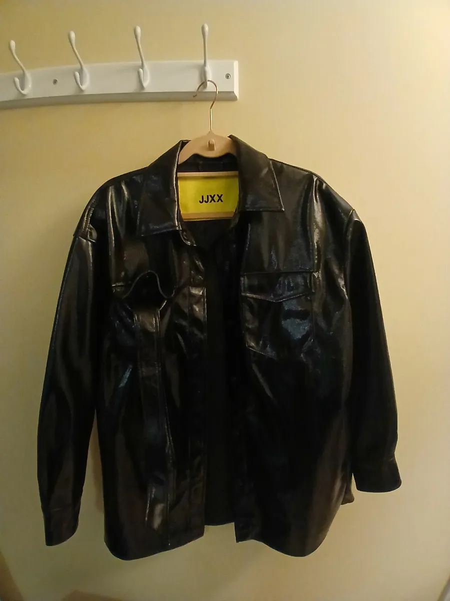 Faux Leather Overshirt - Image 1