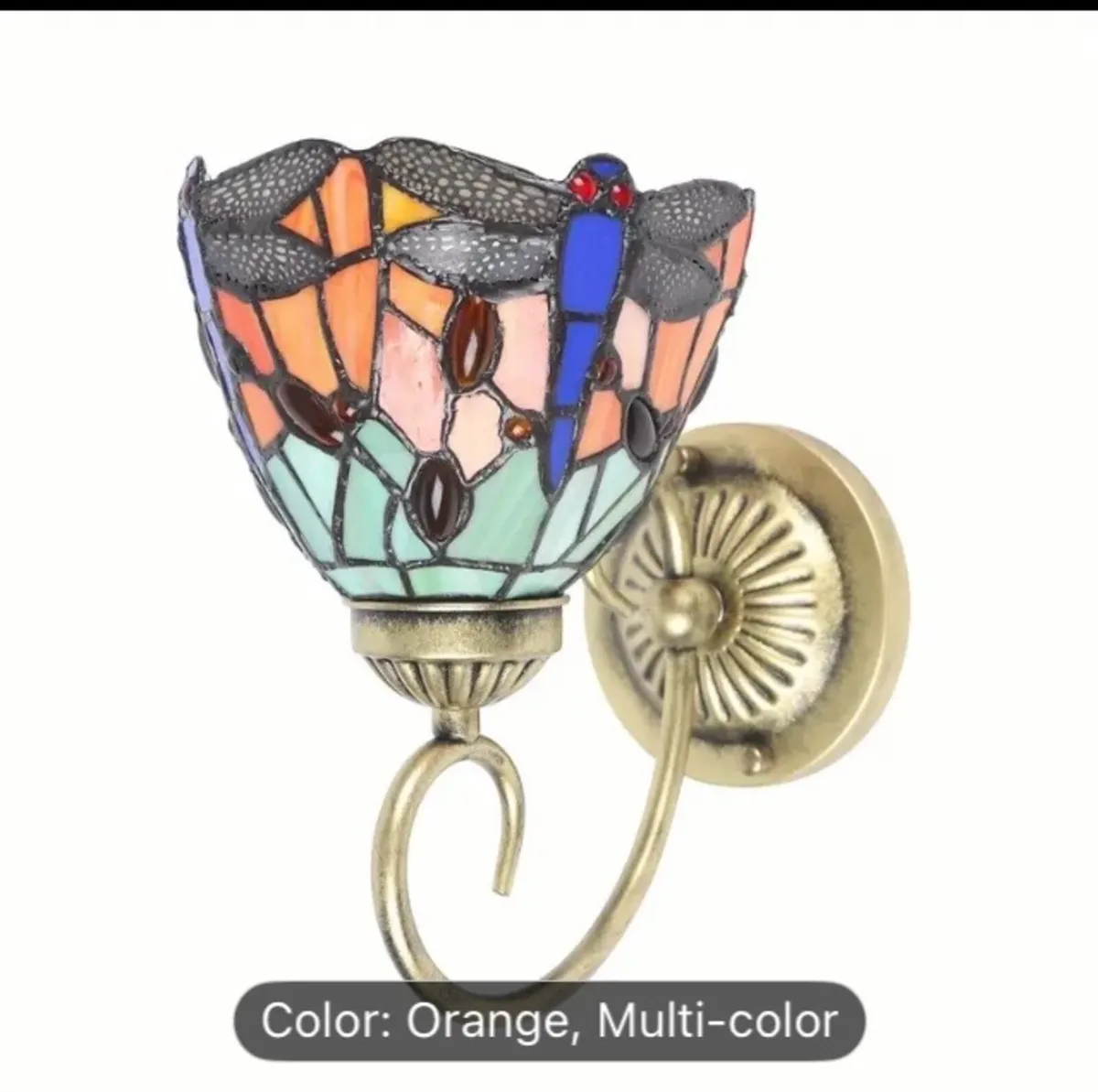 Stained glass wall light free postage - Image 1