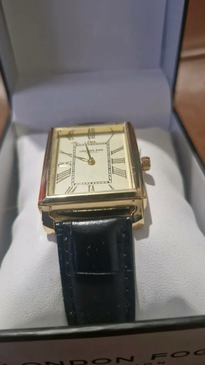 London Fog 22mm Chancery Rectangle Strap Watch - Image 2