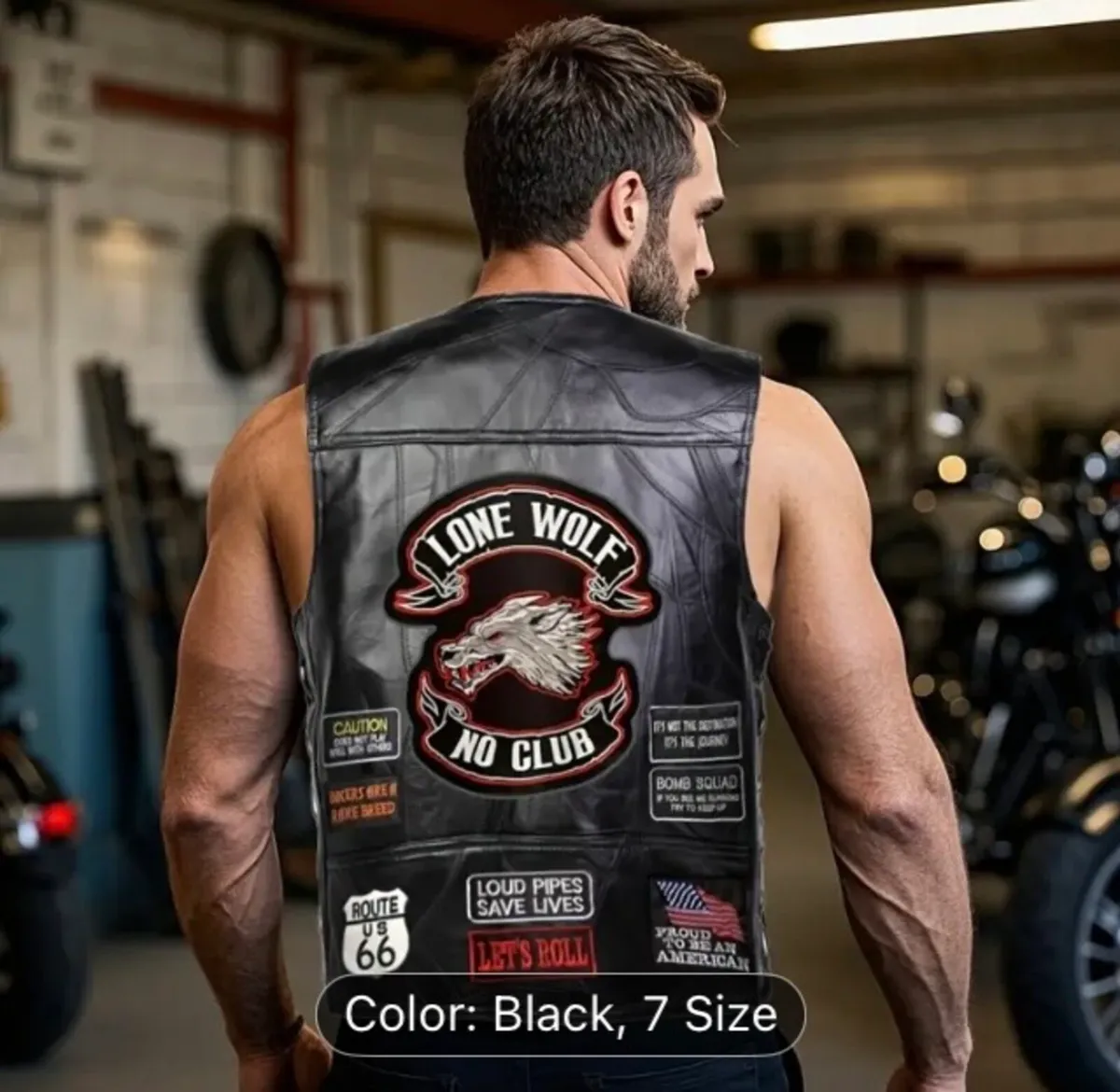 Leather effect bikers jacket free postage - Image 1