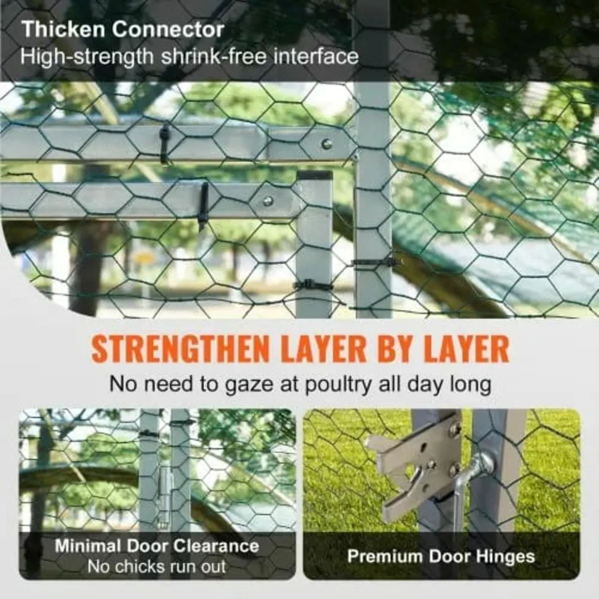 Metal Chicken Coop, 13.1 x 9.8 x 6.6 ft Large Chic - Image 4
