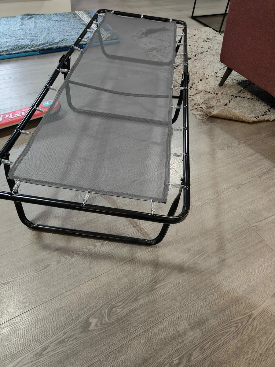 Foldable single cot with mattress for sell - Image 2