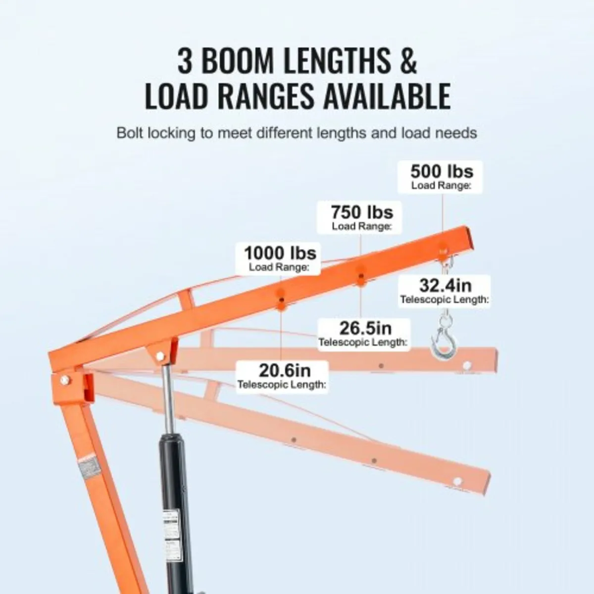Hydraulic Pickup Truck Crane, 1000 lbs Capacity, 3 - Image 2