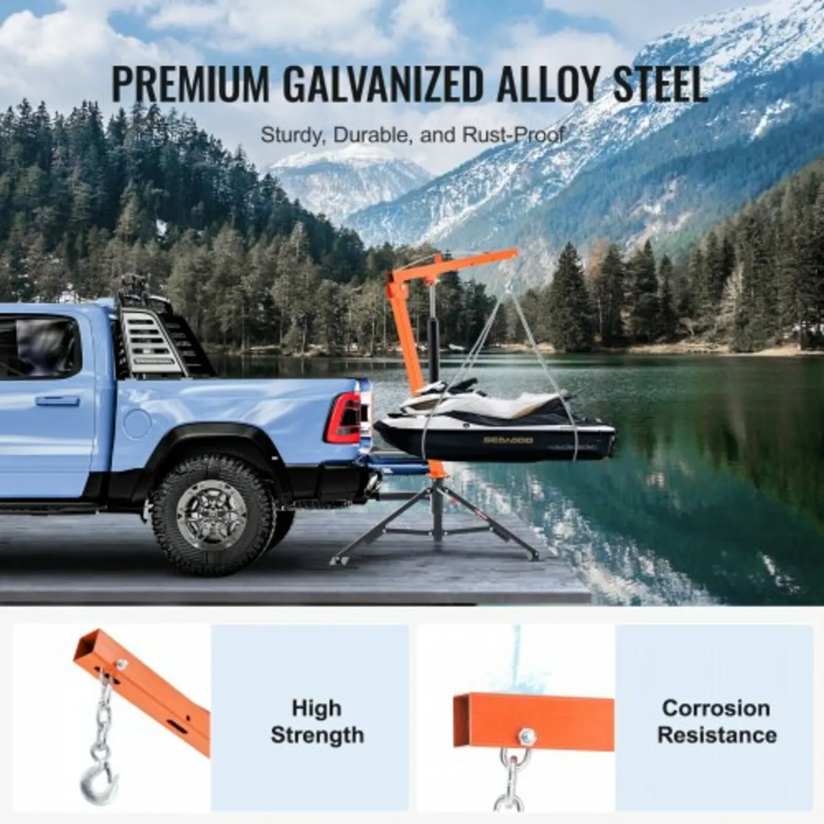 Hydraulic Pickup Truck Crane, 1000 lbs Capacity, 3 - Image 4