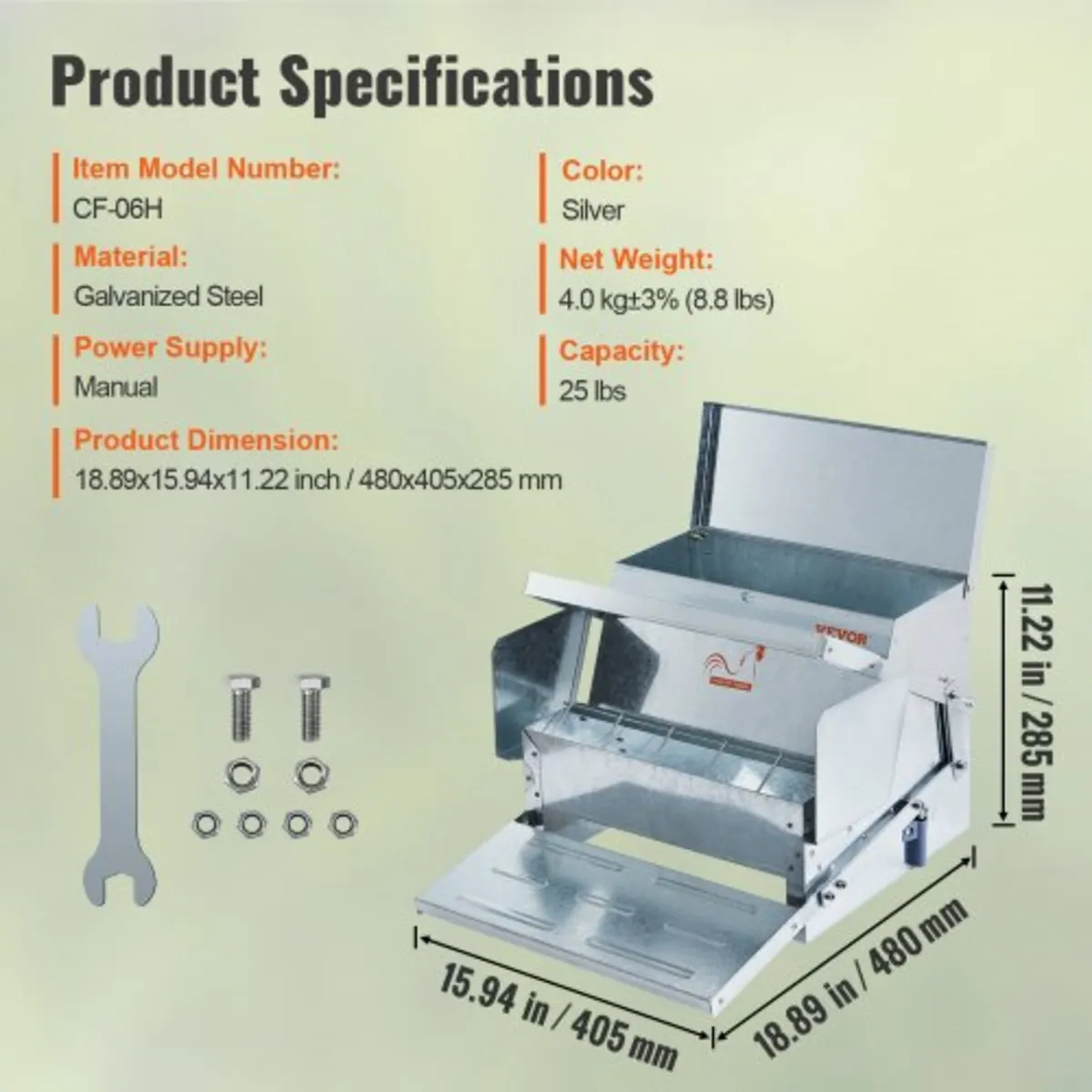 Automatic Chicken Feeder, 11.3kg Capacity Feeds 10 - Image 2