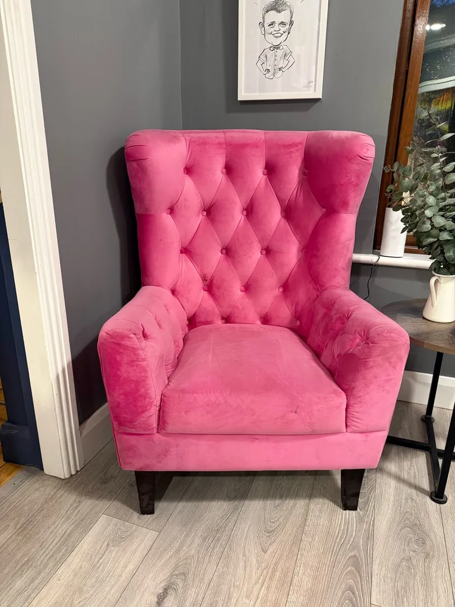 Pink armchair