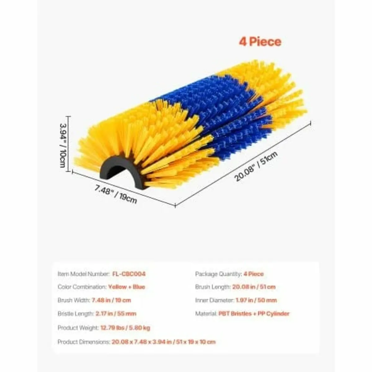 Livestock Scratching Brush, 4 Pcs Horse Brush with - Image 2
