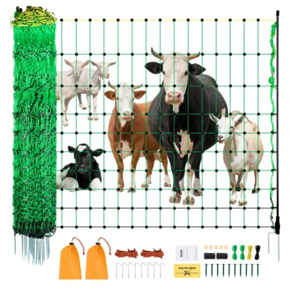 Electric Fence Netting, 1.06 x 49.98 m, PE Net Fen - Image 1