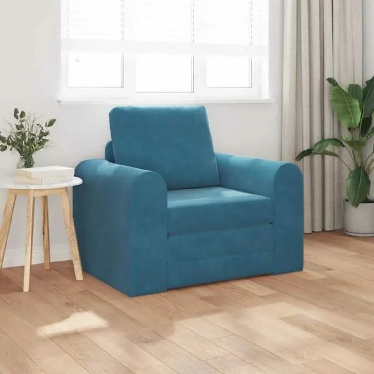 Sofa Bed Blue 98 x 71 x 83 cm Velvet

Description - Image 1