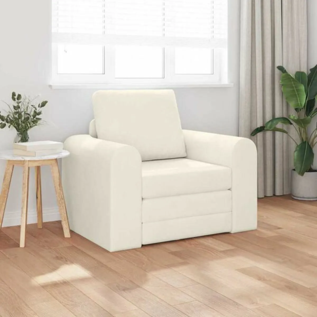 Sofa Bed Cream 98 x 71 x 83 cm Velvet

Description - Image 1