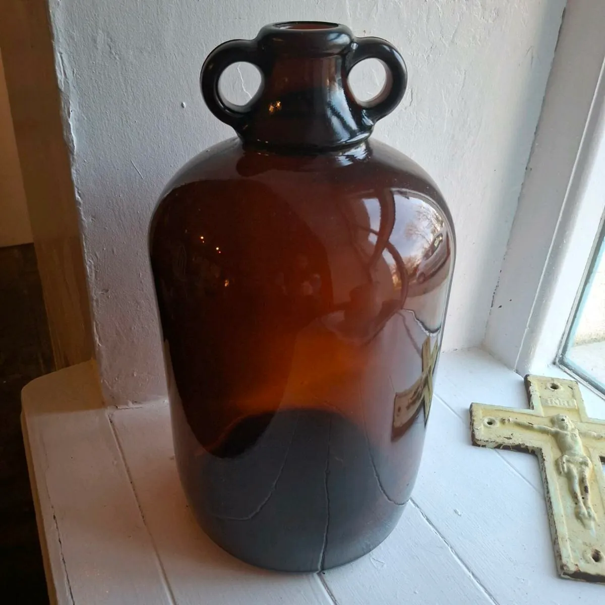Brown Glass Demijohn - Image 1