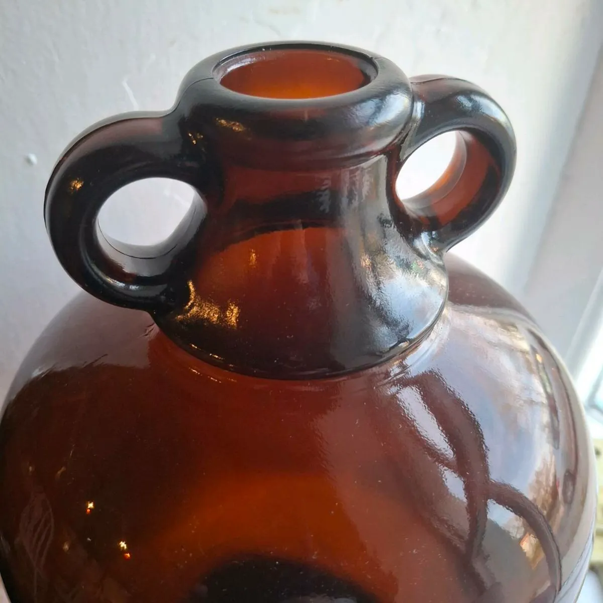 Brown Glass Demijohn - Image 2