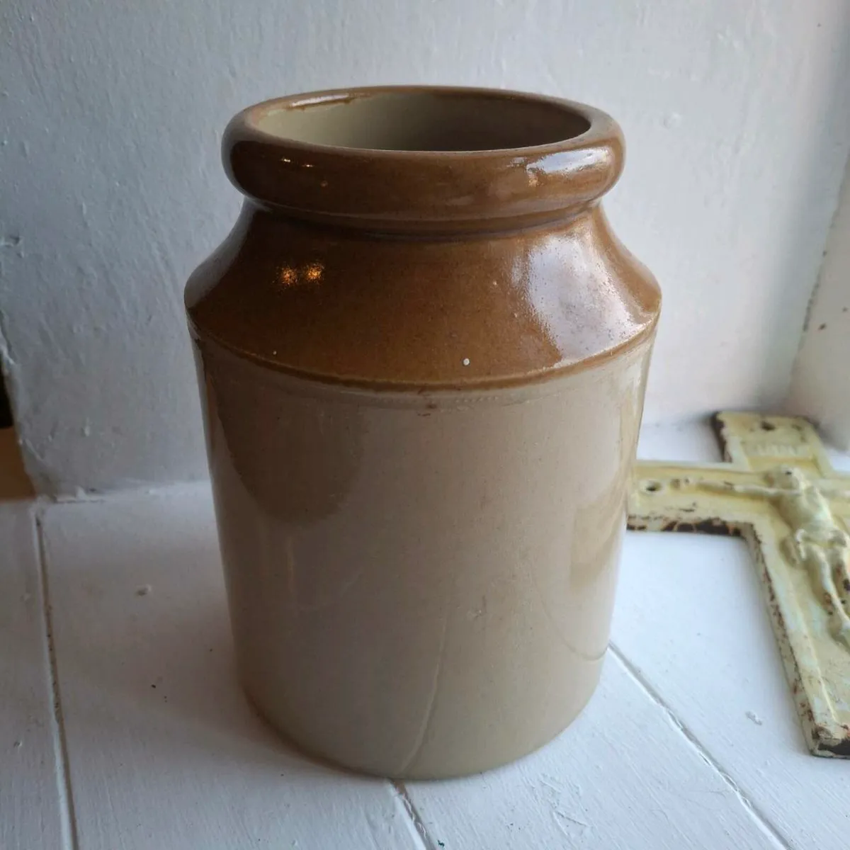 Glazed Stoneware Pot - Image 1