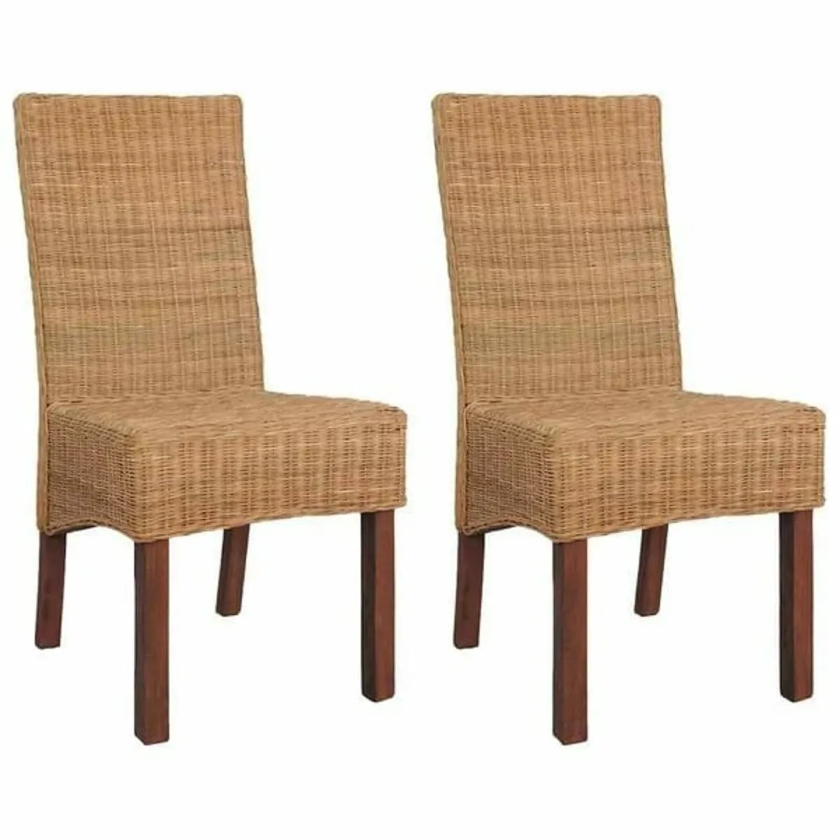 Dining Chairs 2 pcs Brown Natural Rattan

Descript - Image 1