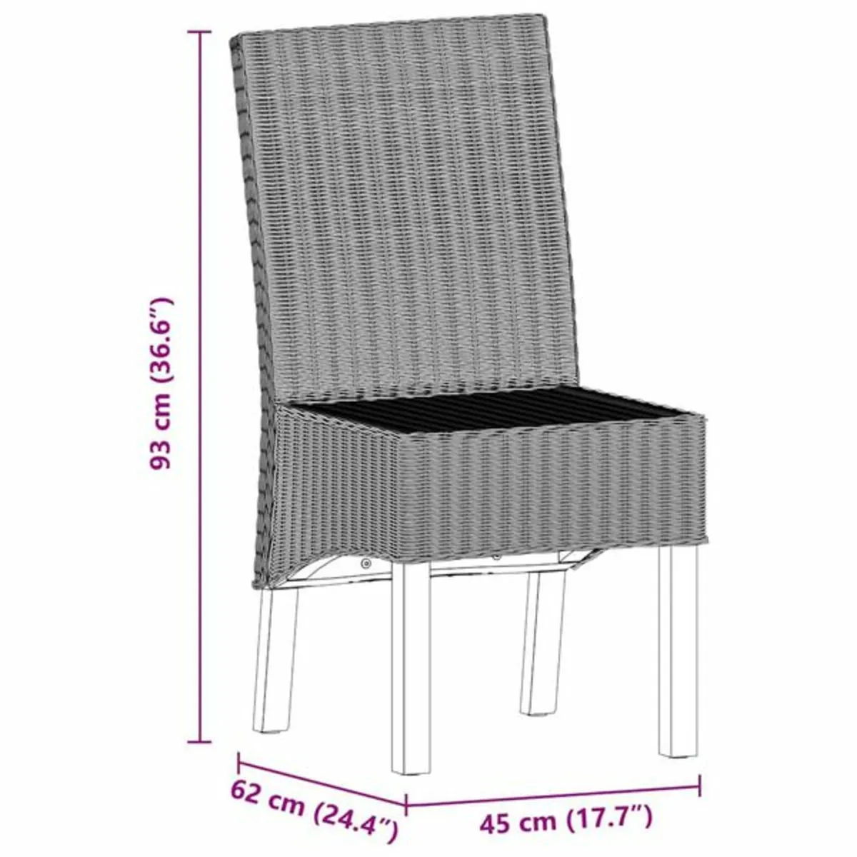 Dining Chairs 2 pcs Brown Natural Rattan

Descript - Image 2