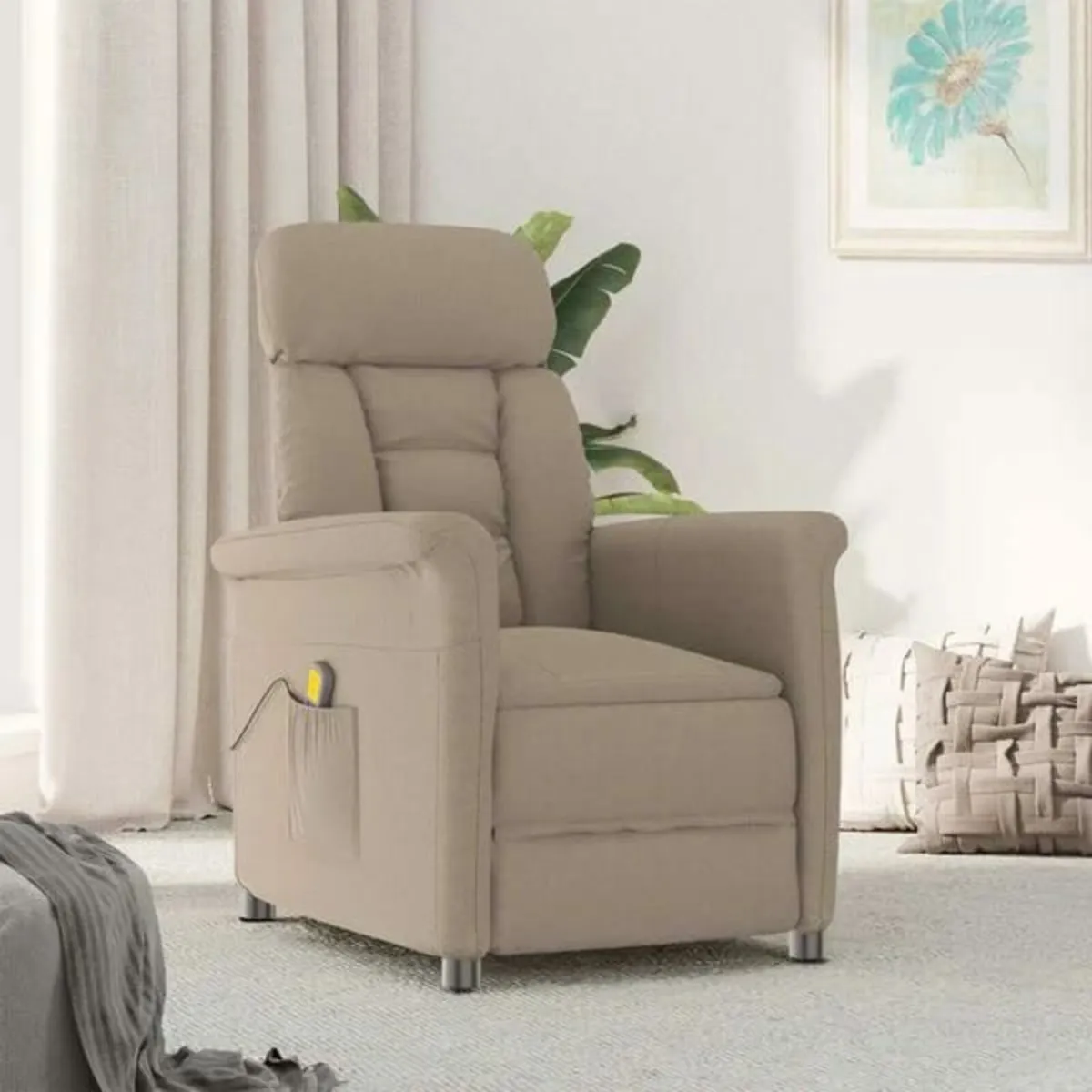 Massage Chair with Cushion Taupe 70.5 x 96.5 x 95 - Image 1