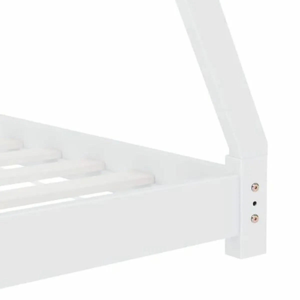 Kids Bed Frame White Solid Pine Wood 90x200 cm

De - Image 4