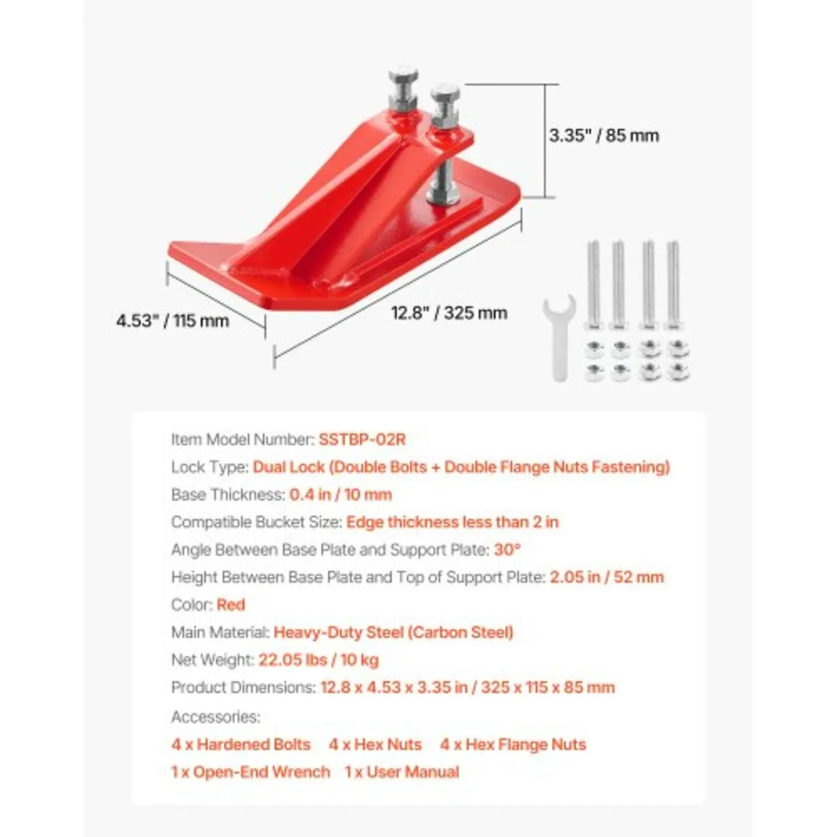 2PCS Heavy Duty Steel Bucket Edge Protectors, Edge - Image 3