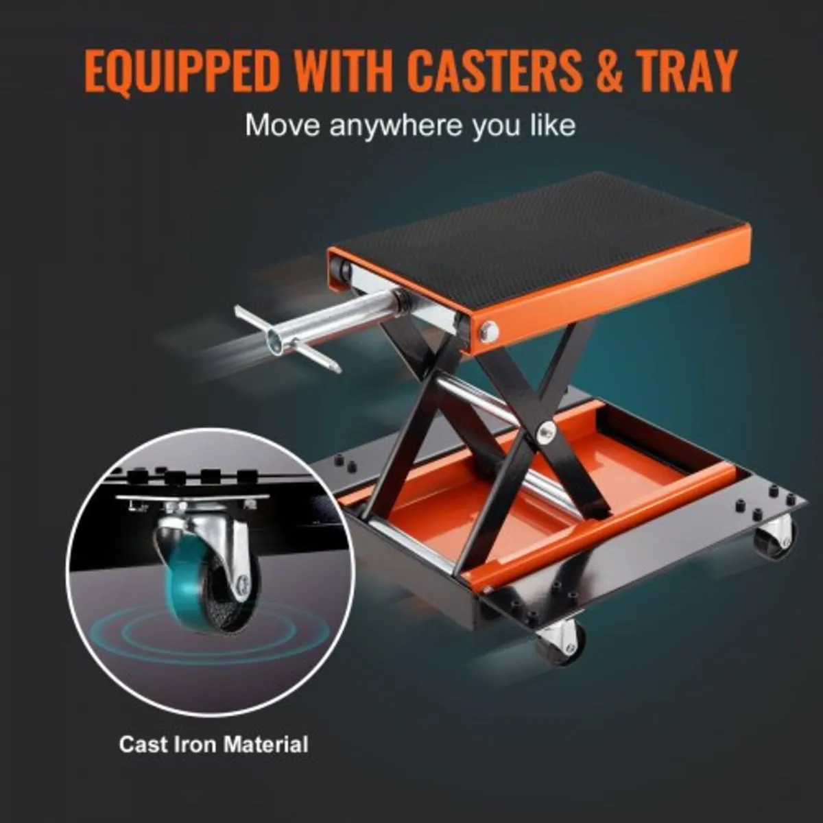 Motorcycle Lift ATV Scissor Jack Dolly 499.5 kg Wi - Image 3