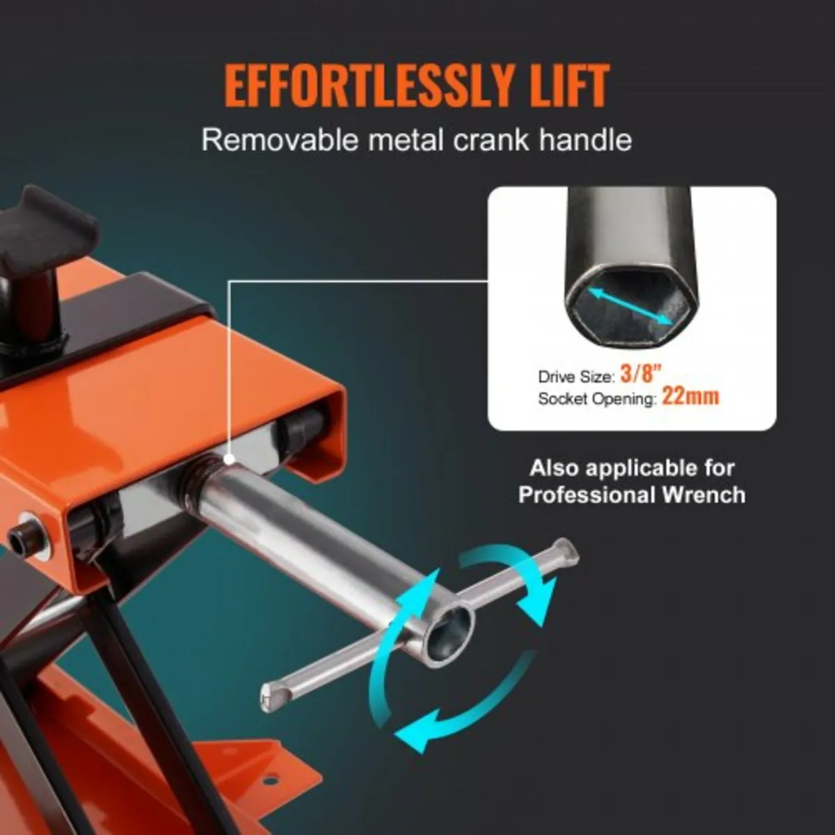 Motorcycle Lift Scissor Jack Stand 499.5 kg with S - Image 3