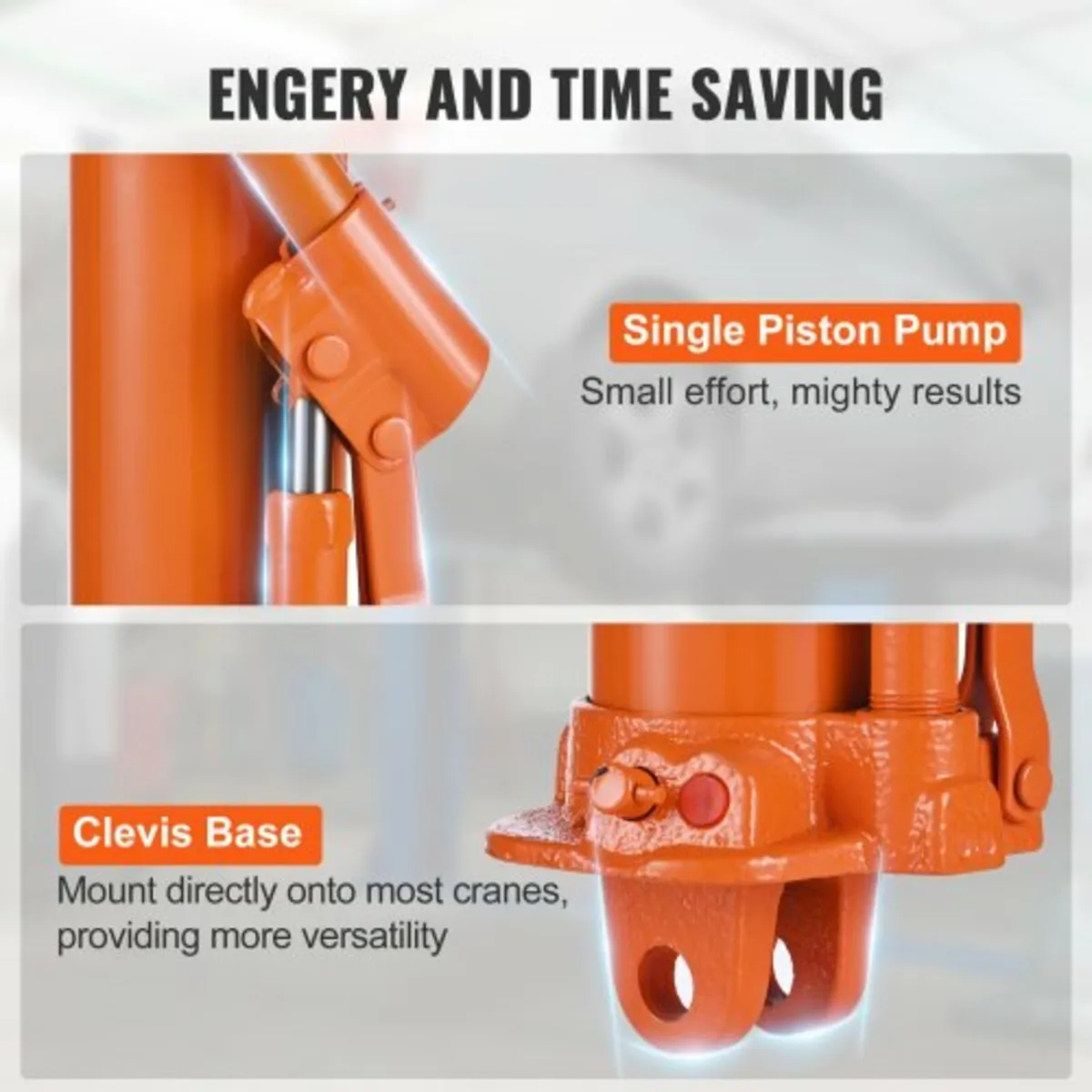 Hydraulic Long Ram Jack, 3 Ton Engine Hoist Cylind - Image 4