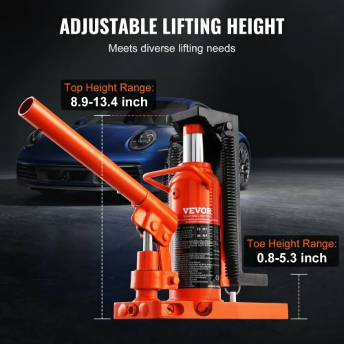 Hydraulic Toe Jack, 2.5 Ton/2268 kg On Toe Toe Jac - Image 3
