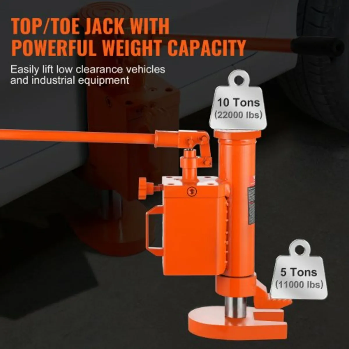 Hydraulic Toe Jack, 5 Ton On Toe Toe Jack Lift, 10 - Image 3