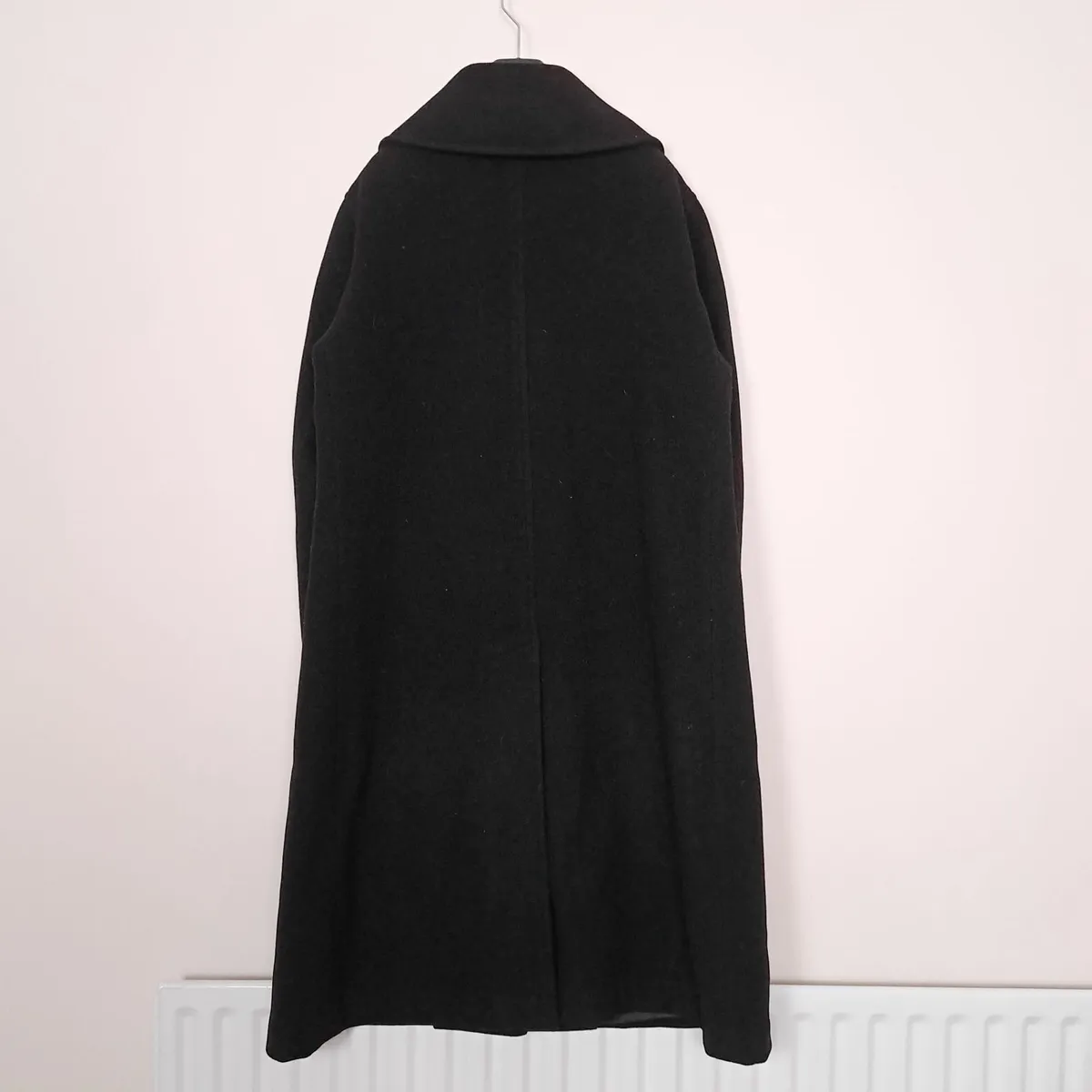 Damo Donna Black Wool Cashmere Long Coat 16UK/44EU - Image 3