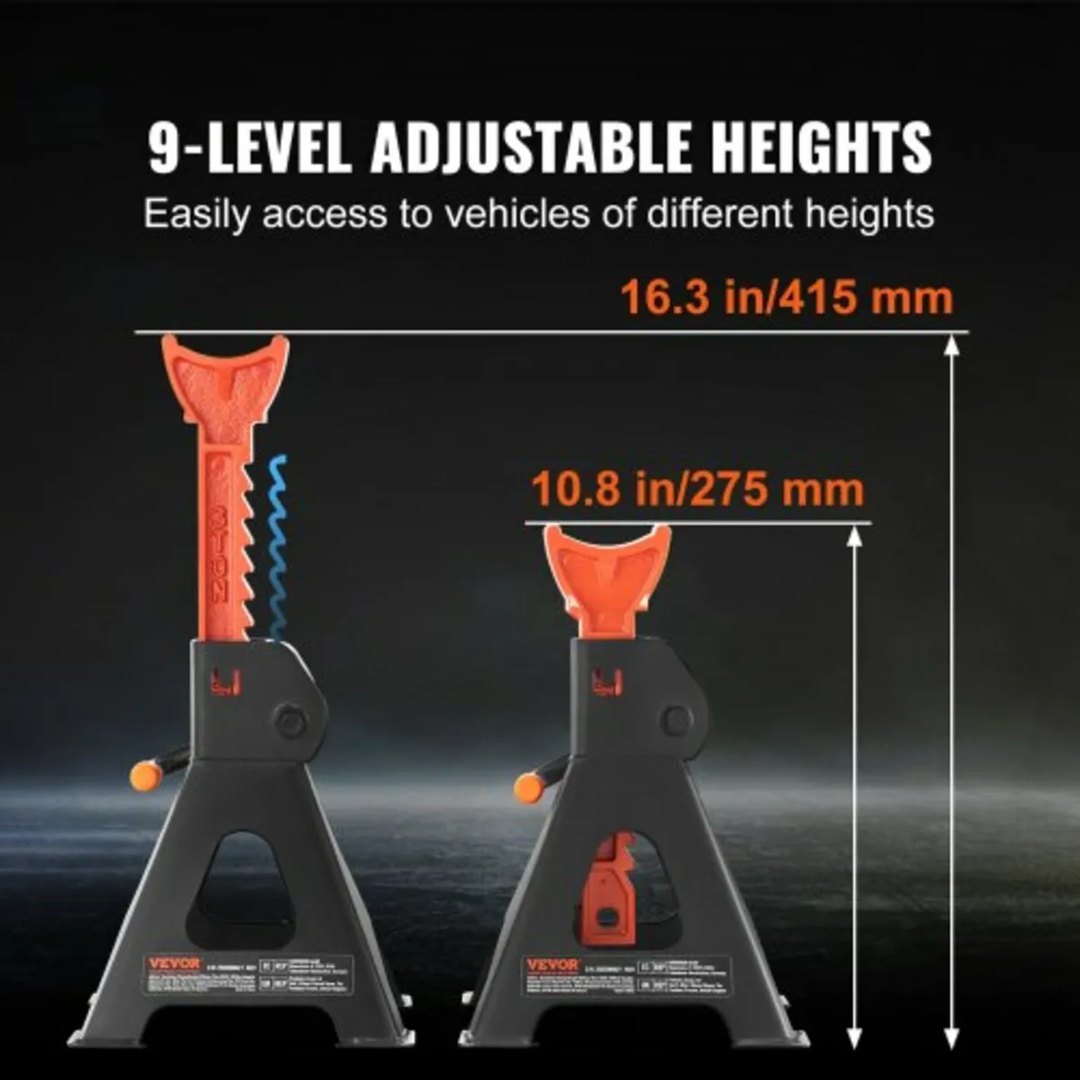 Jack Stands, 3 Ton (6,000 lbs) Capacity Car Jack S - Image 4