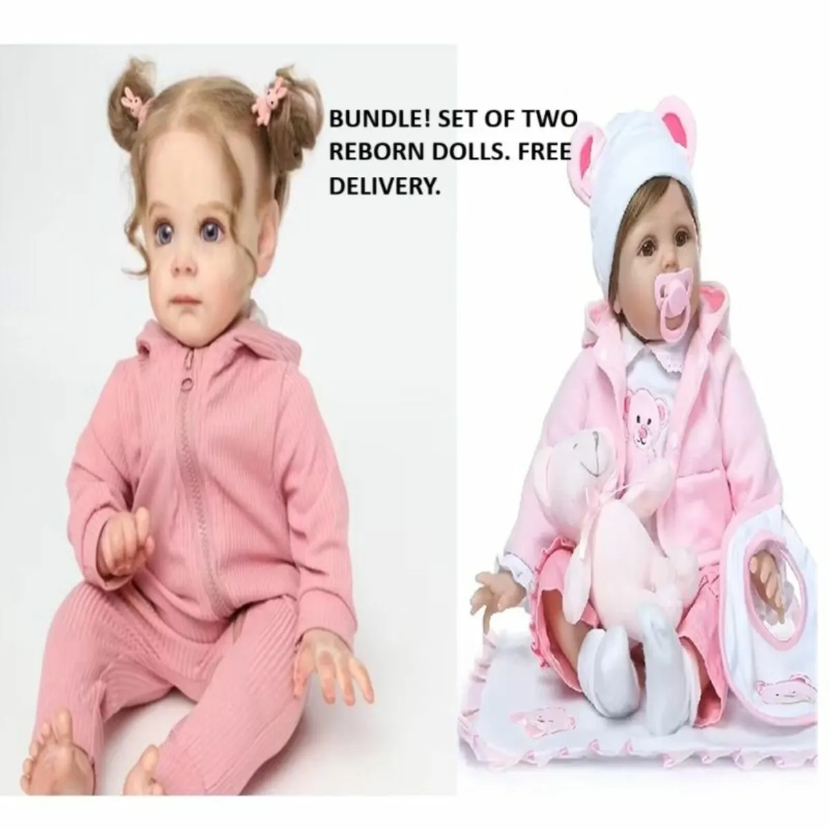 Reborn Baby Dolls Bundle Set of Two - Image 1