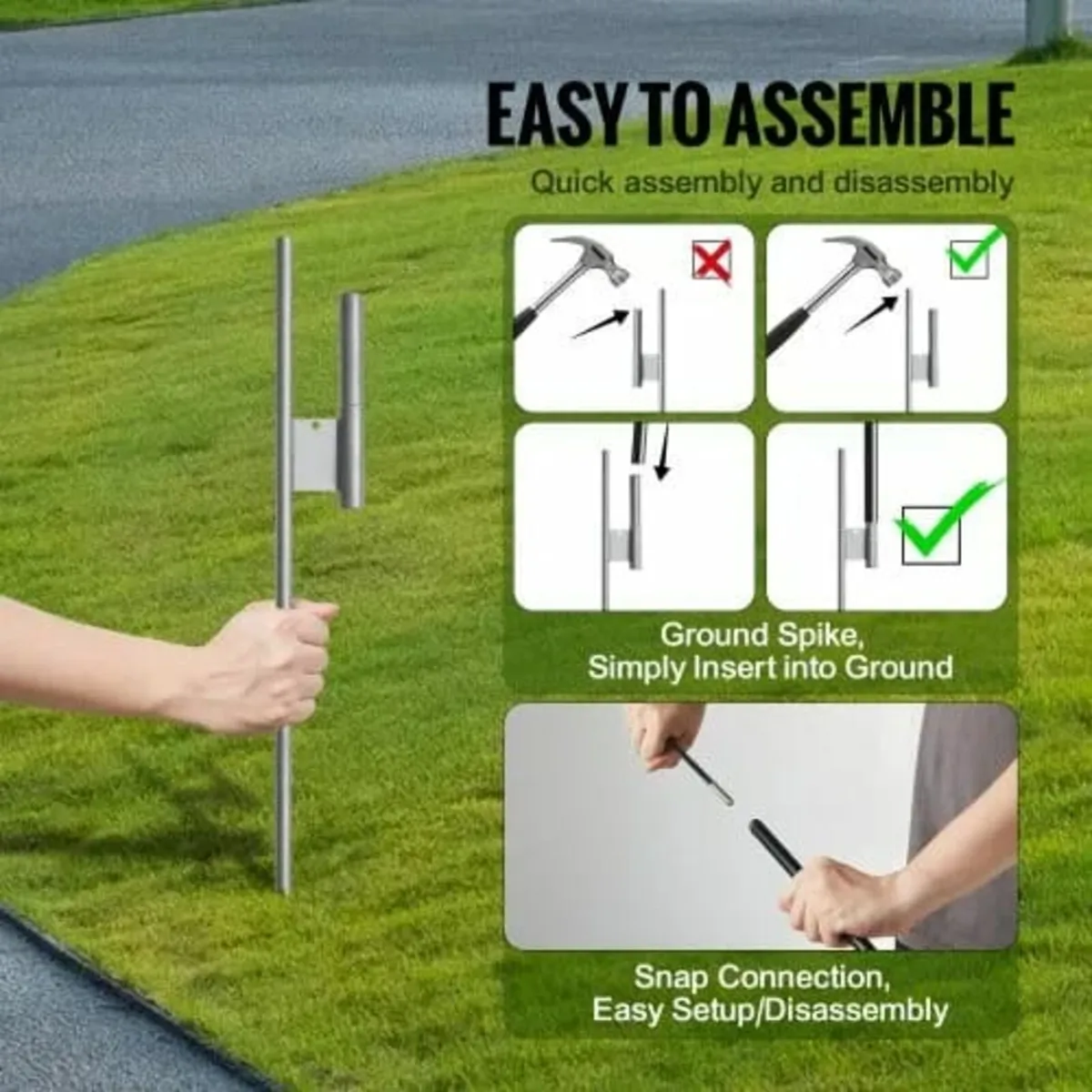 Feather Flag Pole Kit, 2 Packs Swooper Flag Pole 1 - Image 3