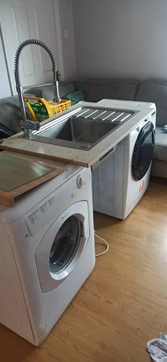 Washer and dryer and sink