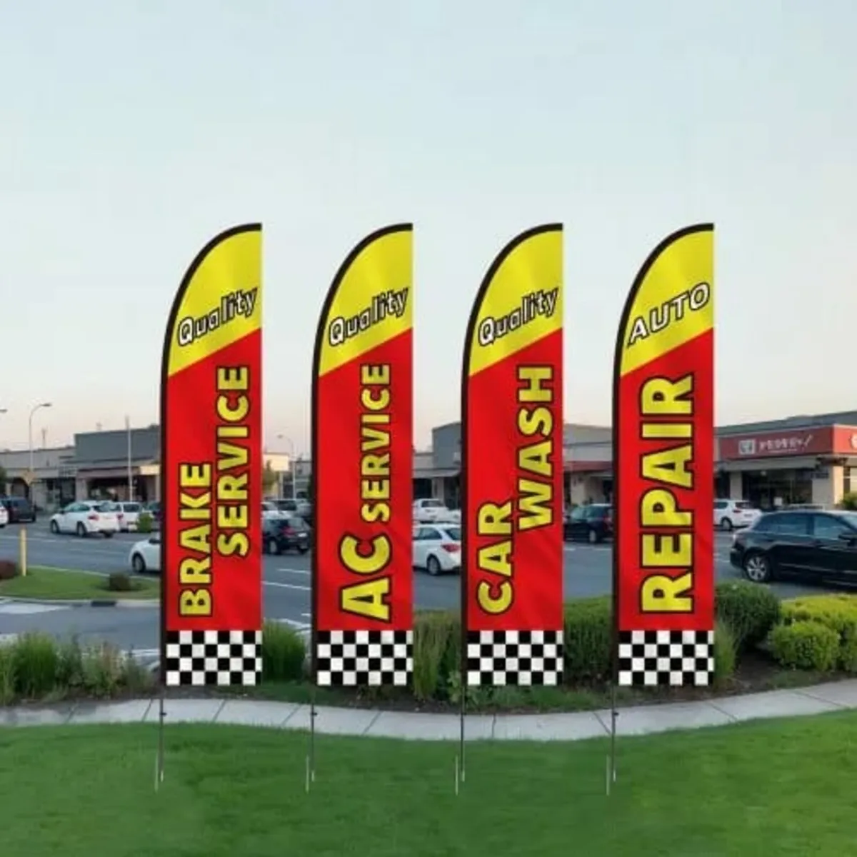 Auto Repair Advertising Feather Flag with Pole Kit - Image 4