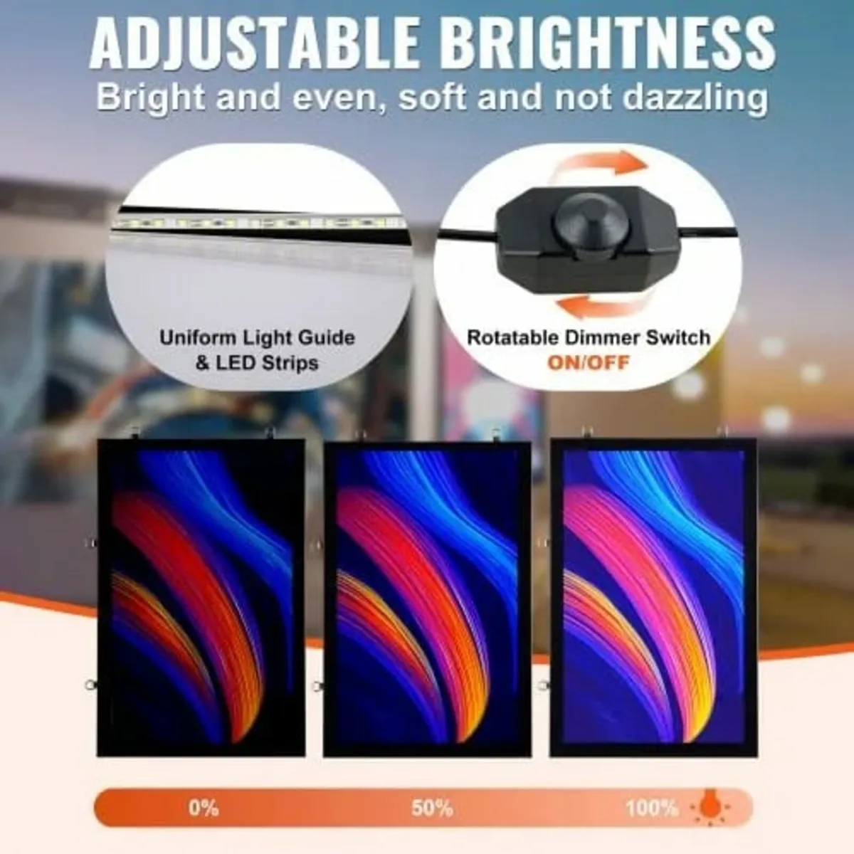 LED Poster Frame in Black, 16 x 24 Inch Picture Fr - Image 3
