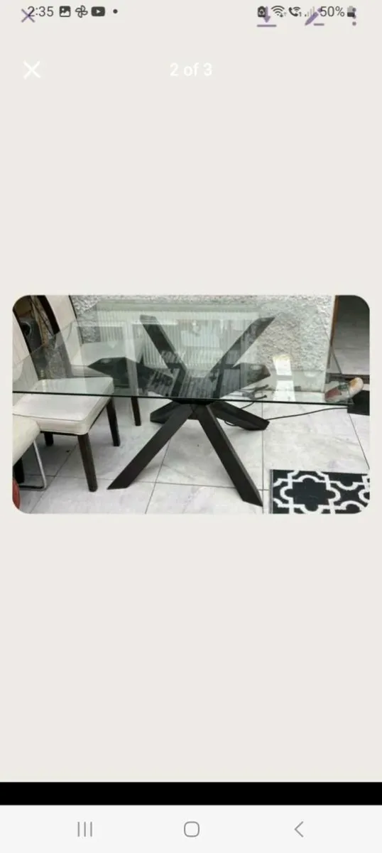 Large glass table - Image 1